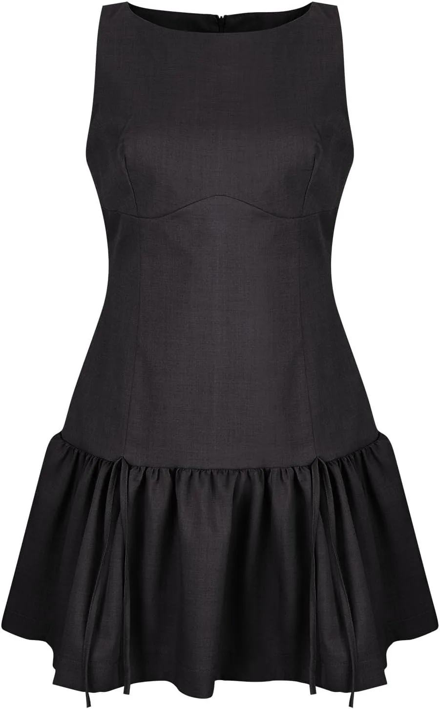 JOAU Womens Tennis Athletic Pleated Mini Dress Golf Workout Casual Crew Neck Sleeveless Bow Ruffle A-Line Short Sundress