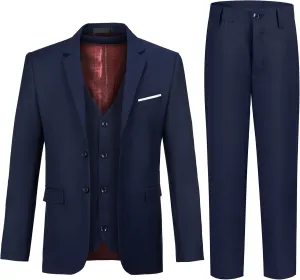 JPF Boy's Formal Suit Set Slim Fit Kids Tuxedo Suits for Wedding Teen Toddler Boy Dress Suit Outfit