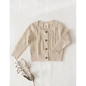 Karibou | Penny Light Cotton Knit Cardigan - Oatmeal