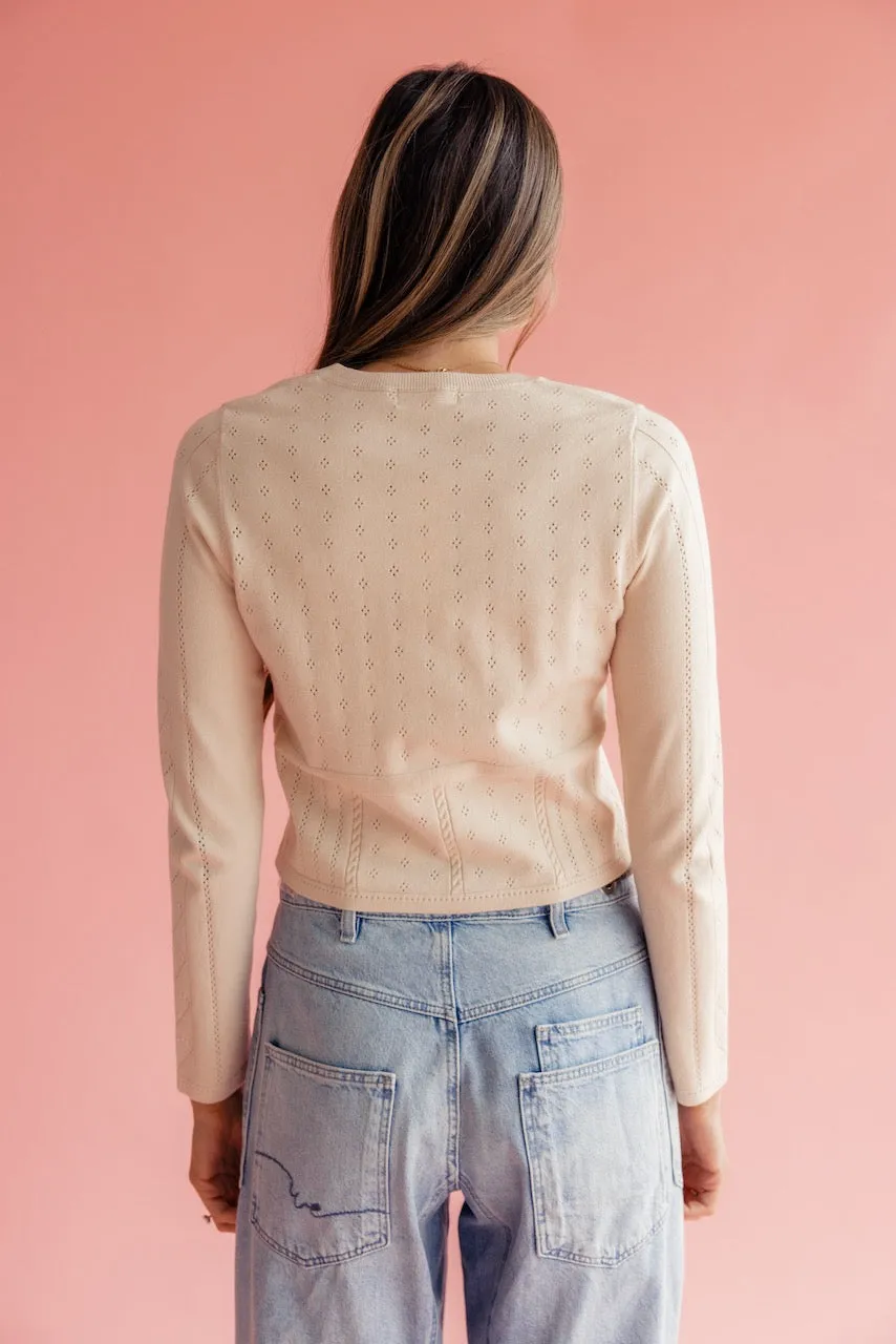 Lenora Pointelle Cardigan