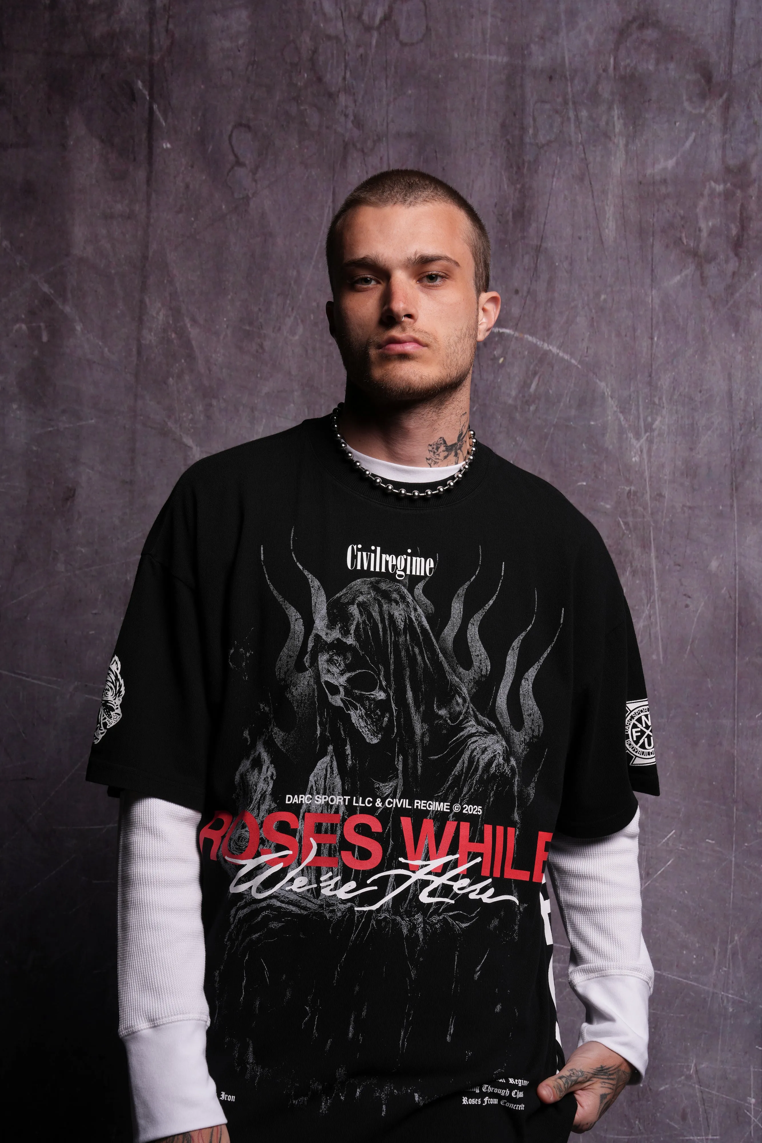 Life and Death "Premium" Oversized Tee in Black