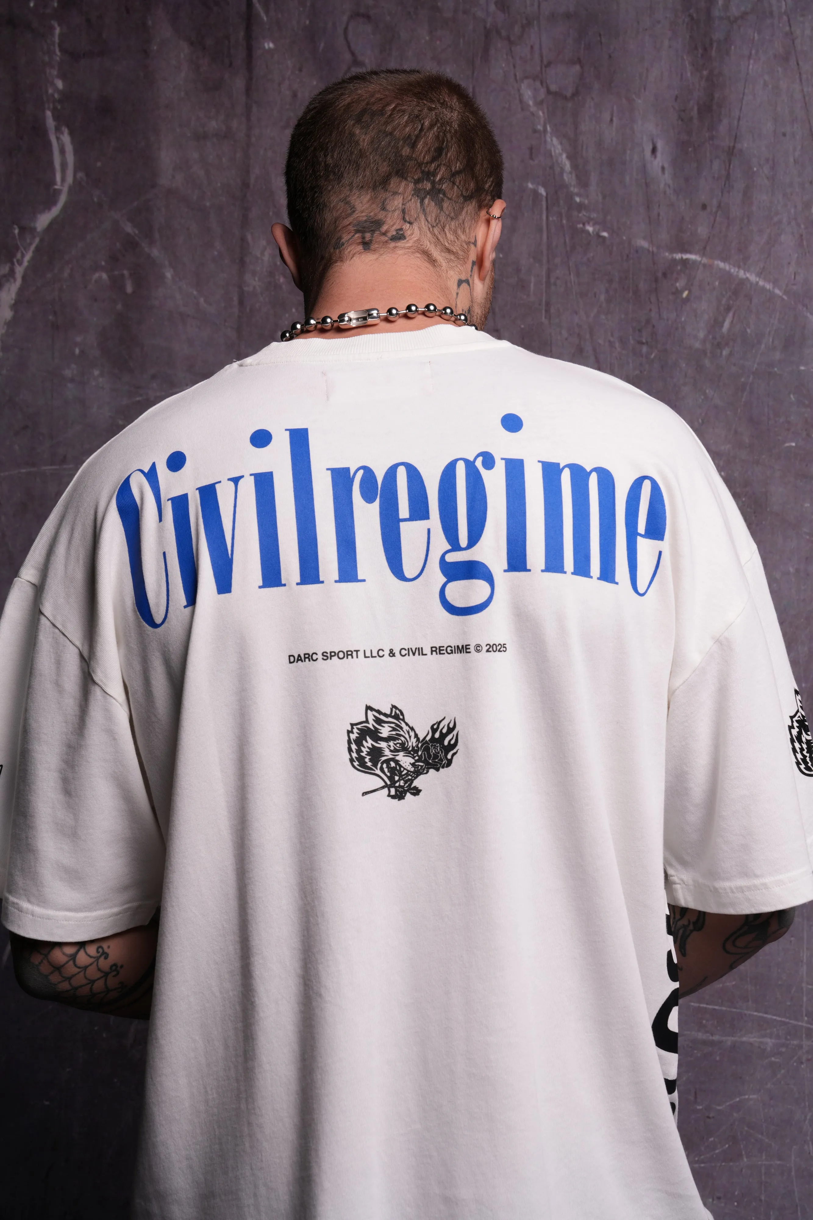Life and Death "Premium" Oversized Tee in Cream