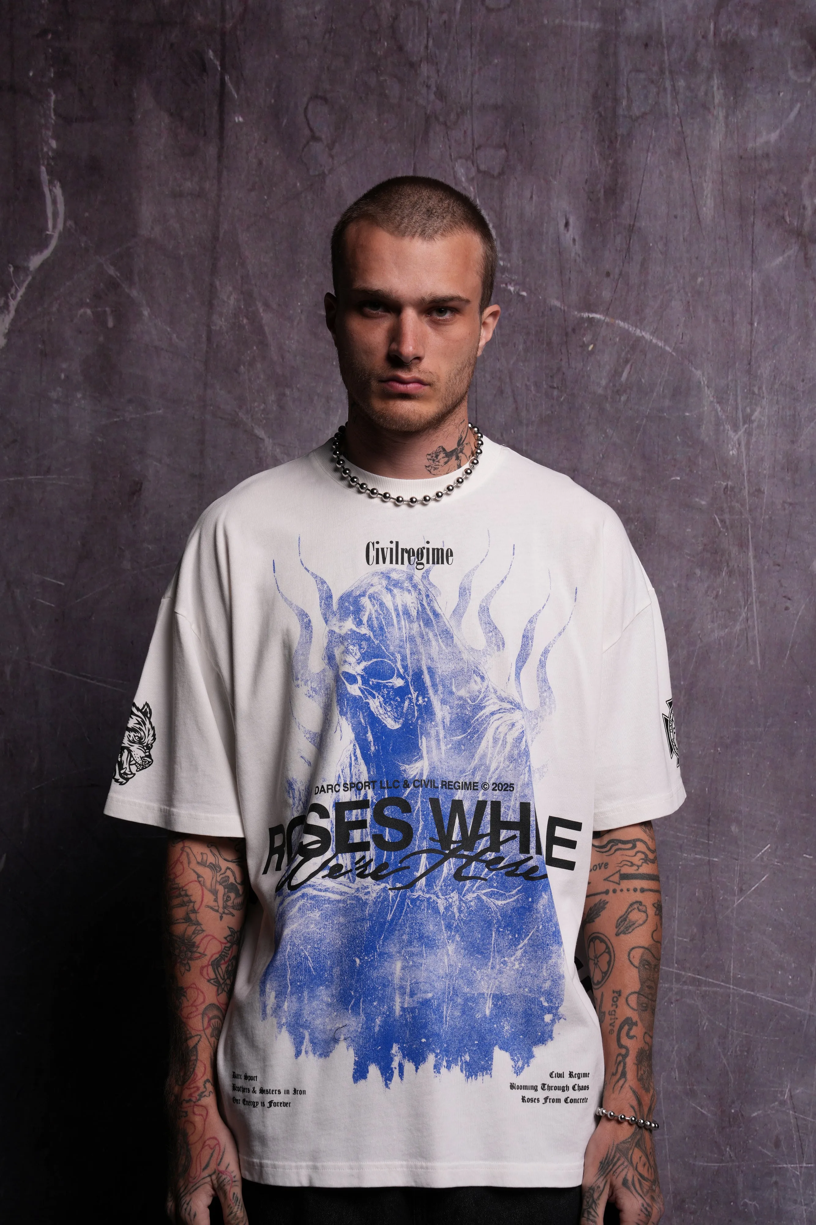 Life and Death "Premium" Oversized Tee in Cream
