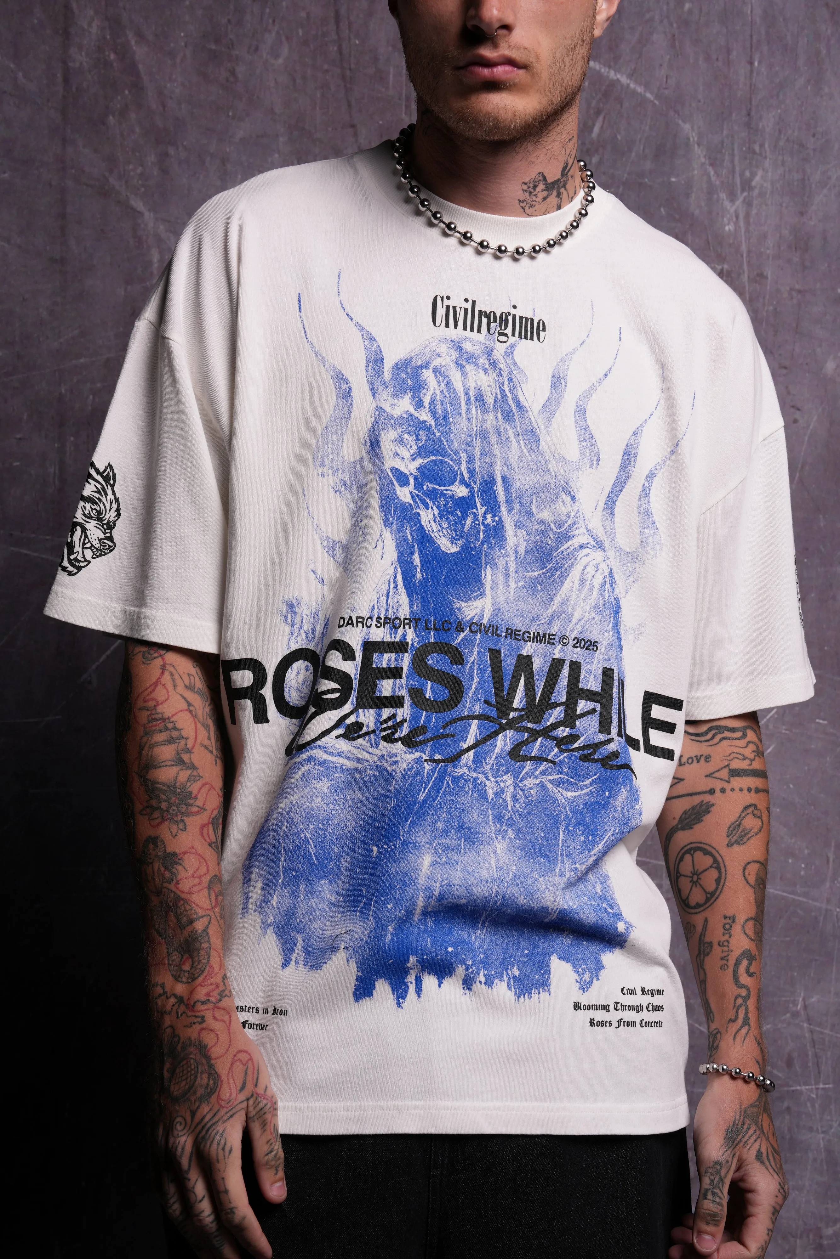 Life and Death "Premium" Oversized Tee in Cream