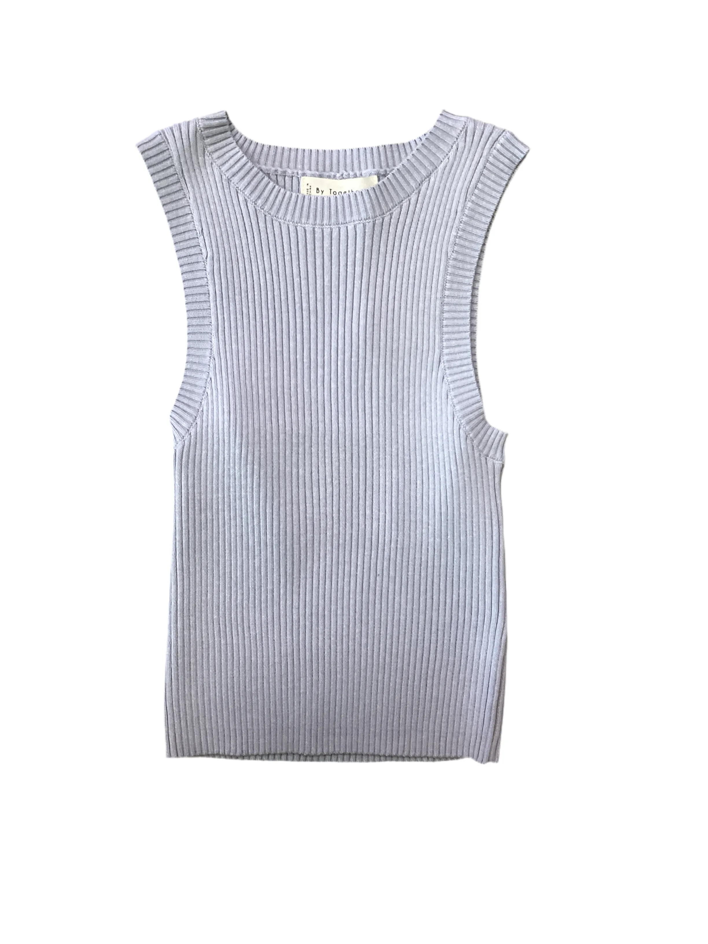 Light Blue Ribbed Tank..