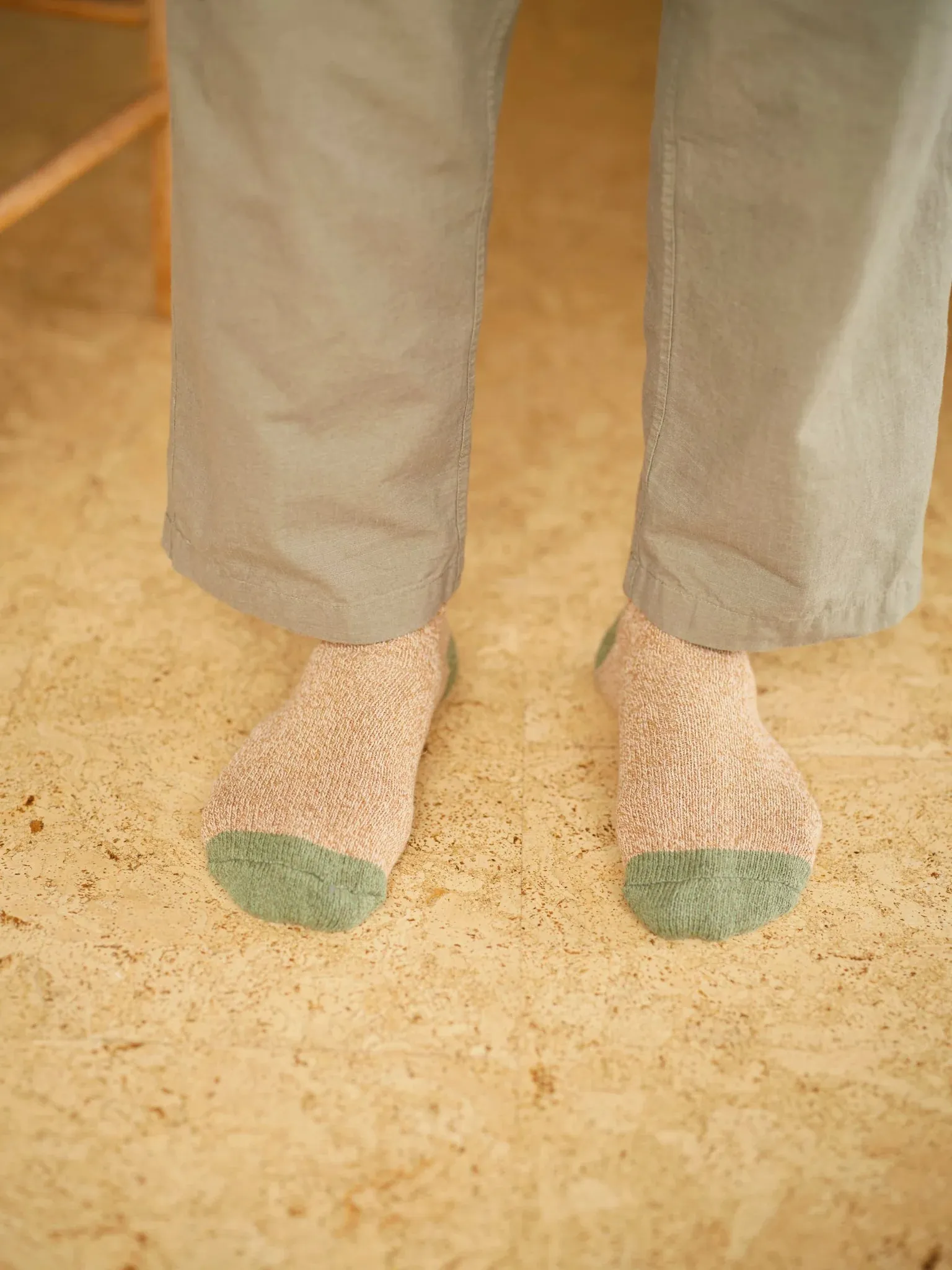 Marled Utility Sock - Clay