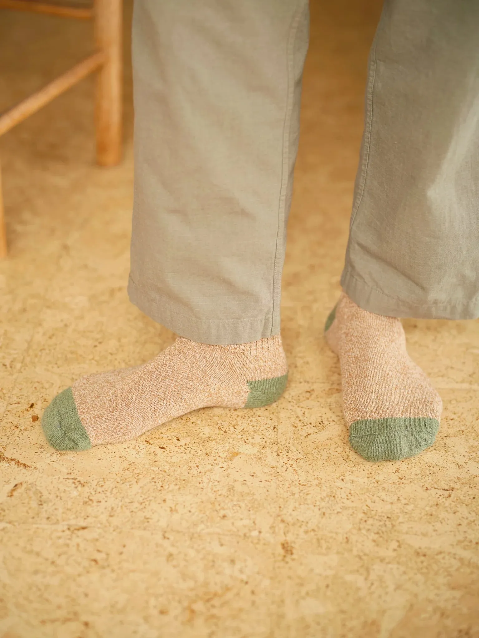 Marled Utility Sock - Clay