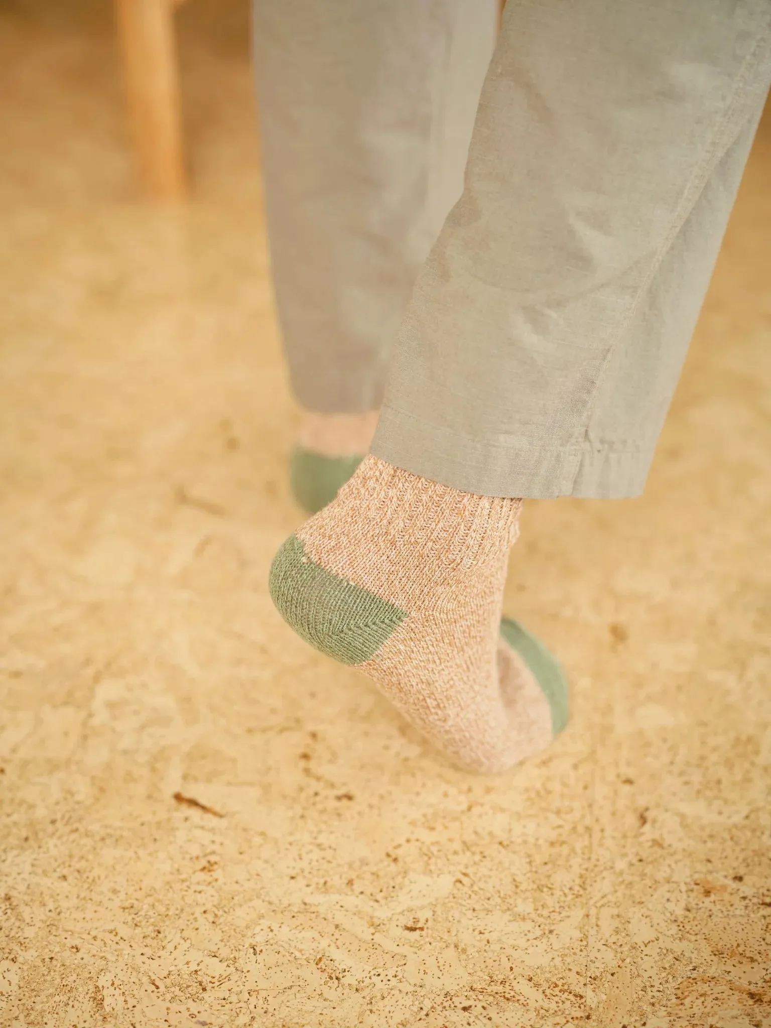 Marled Utility Sock - Clay