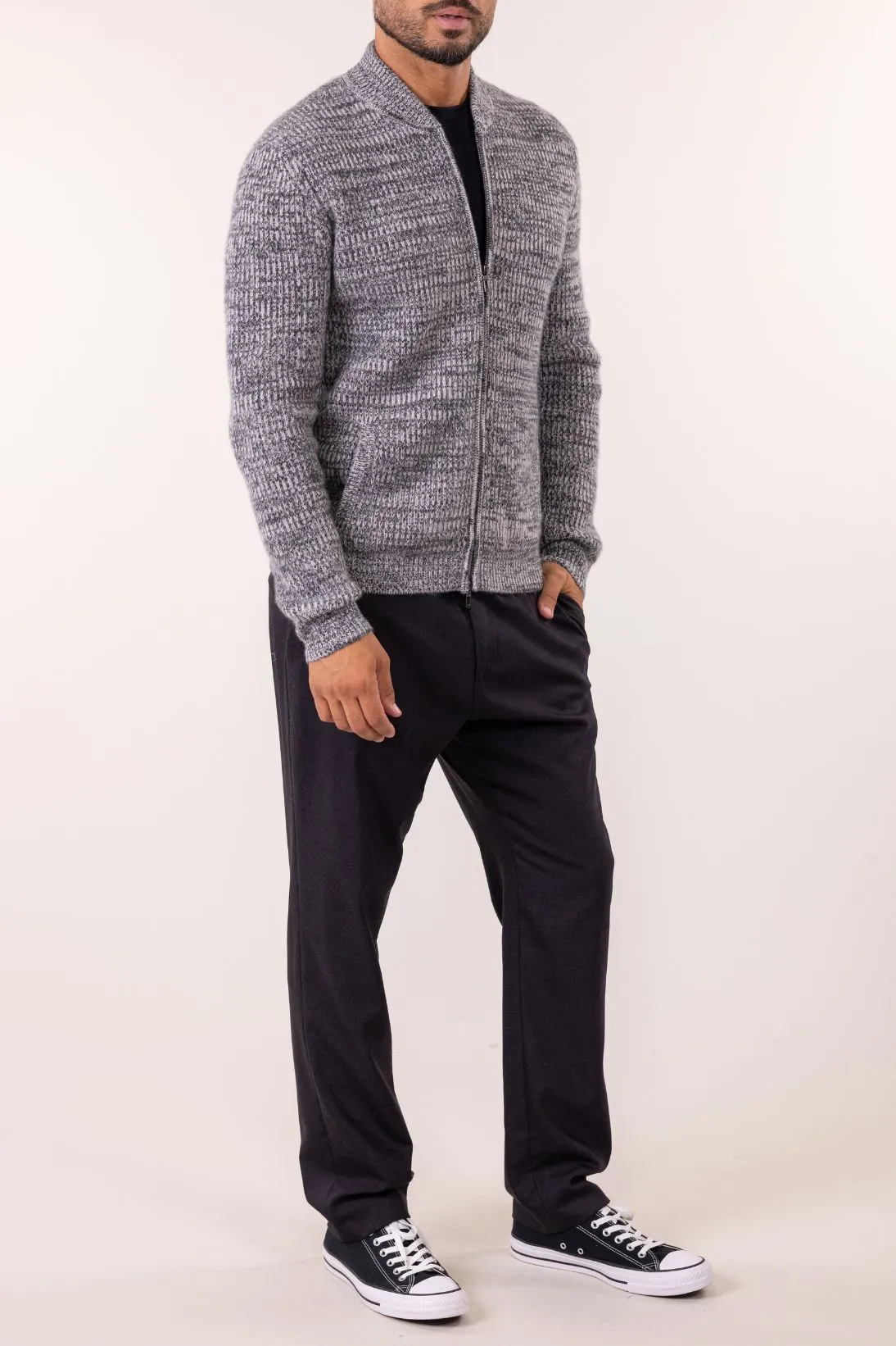 MARLED ZIP CARDIGAN
