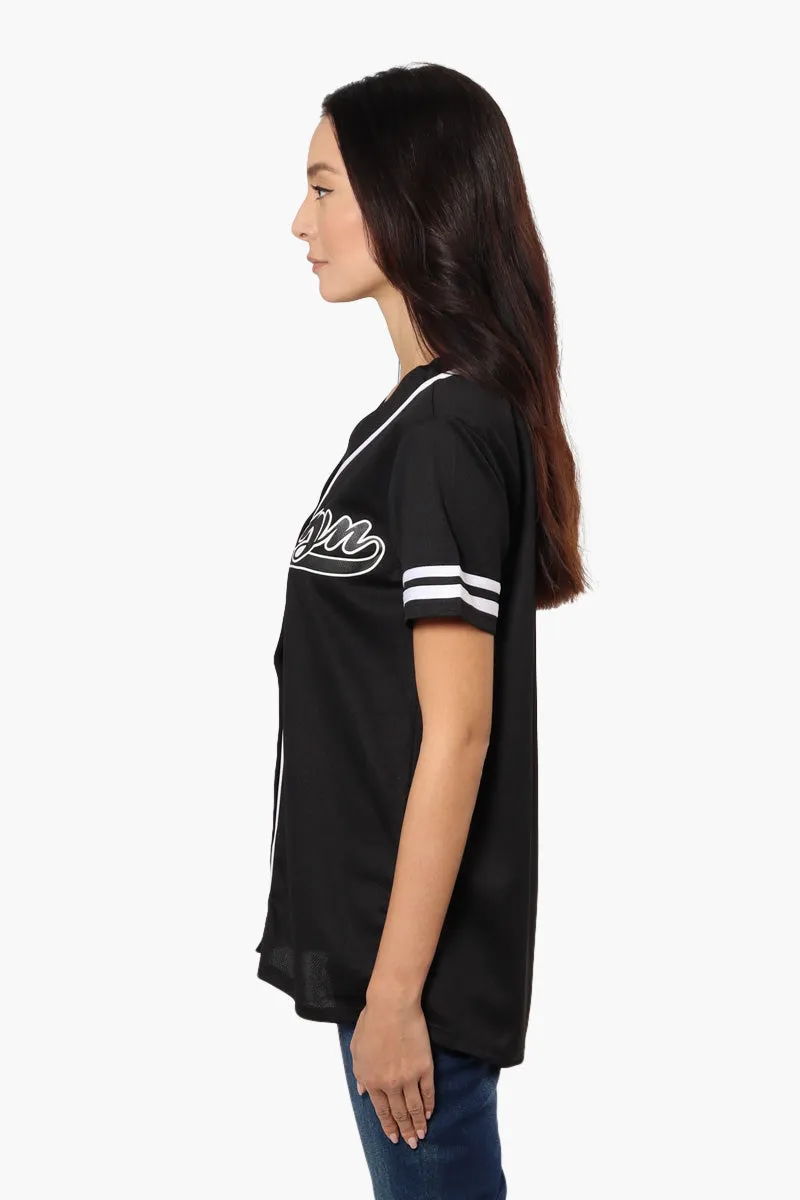 Mecca Brooklyn Printed Baseball Tee - Black