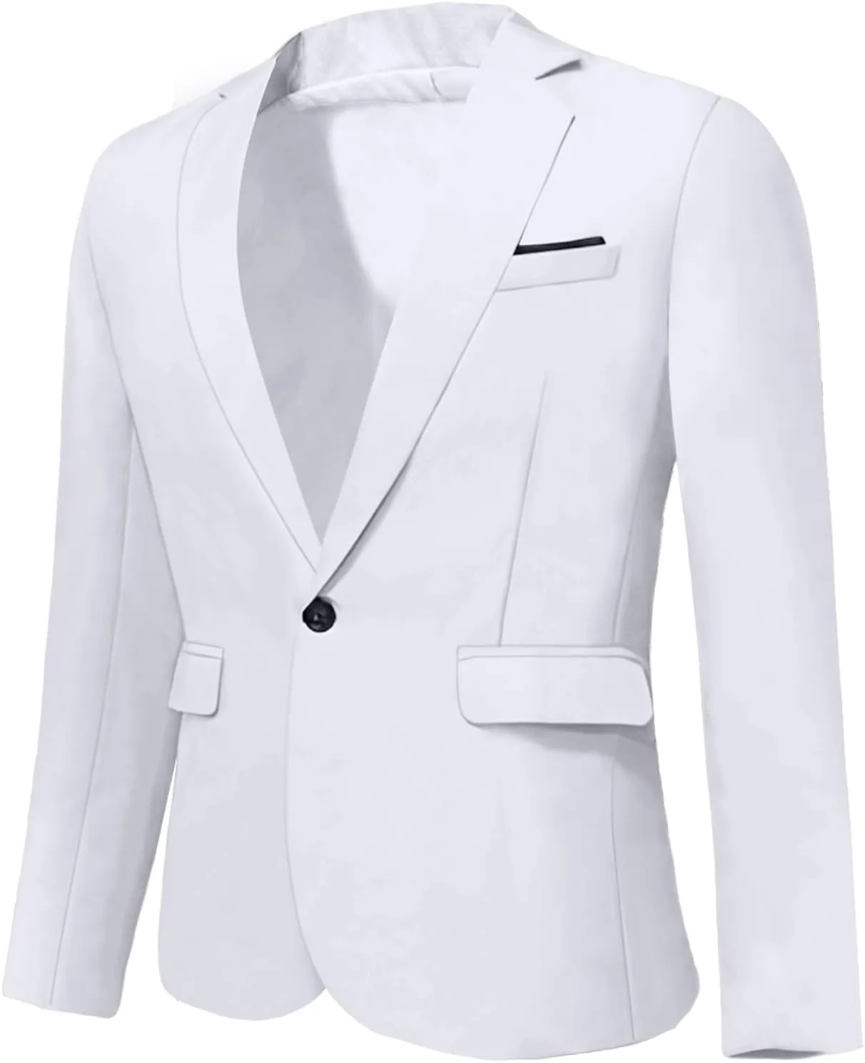 Mens Blazer,Men's One Button Suit Jacket Slim Fit Casual Dinner Wedding Party Prom Business Coat