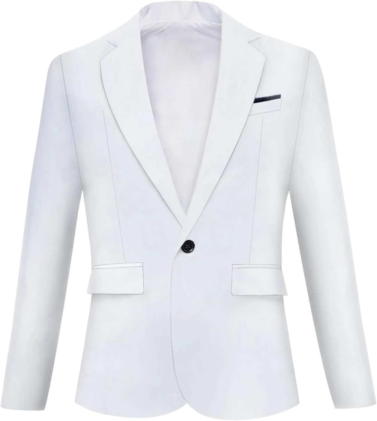 Mens Blazer,Men's One Button Suit Jacket Slim Fit Casual Dinner Wedding Party Prom Business Coat