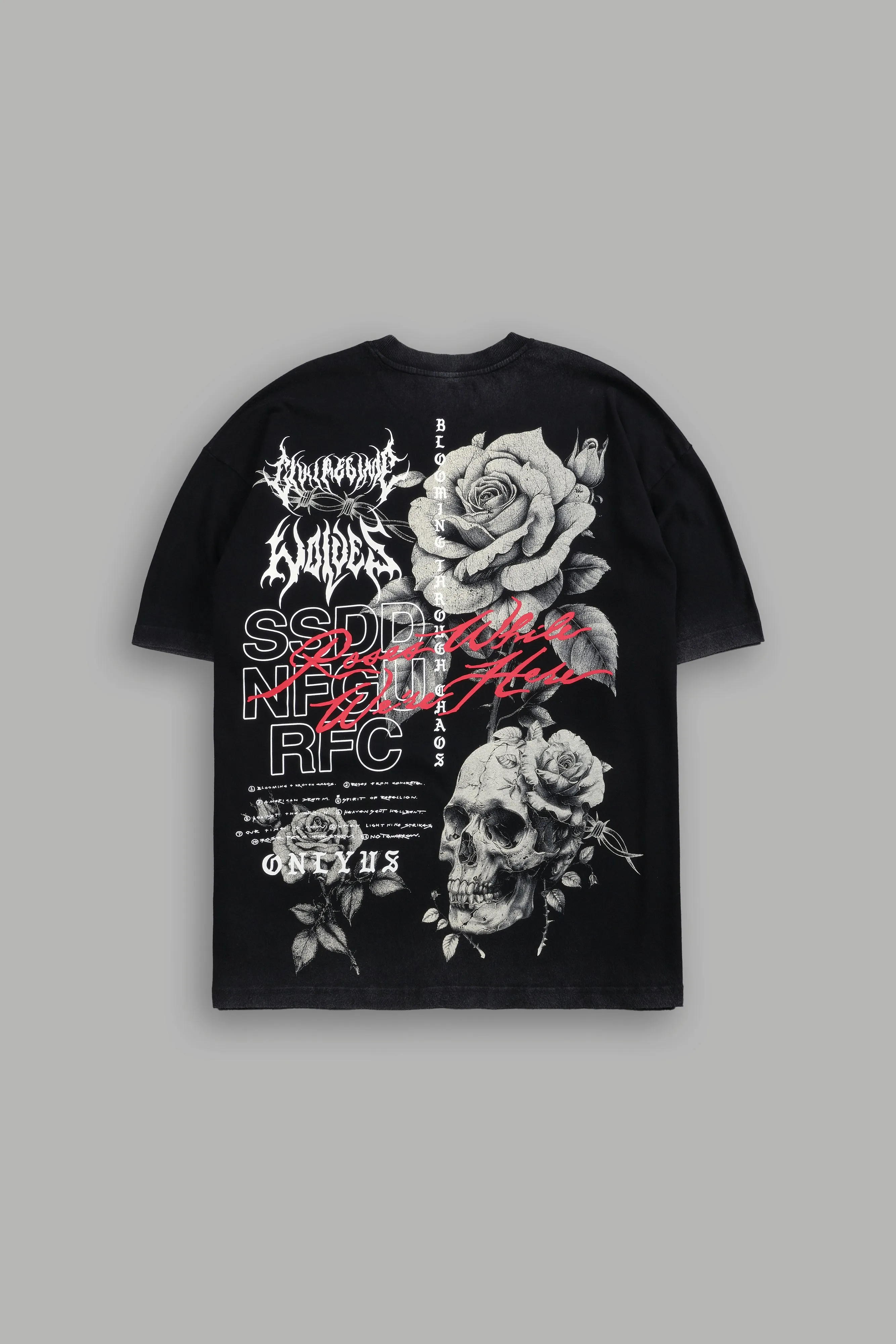 Mori Bloom "Premium" Oversized Tee in Black