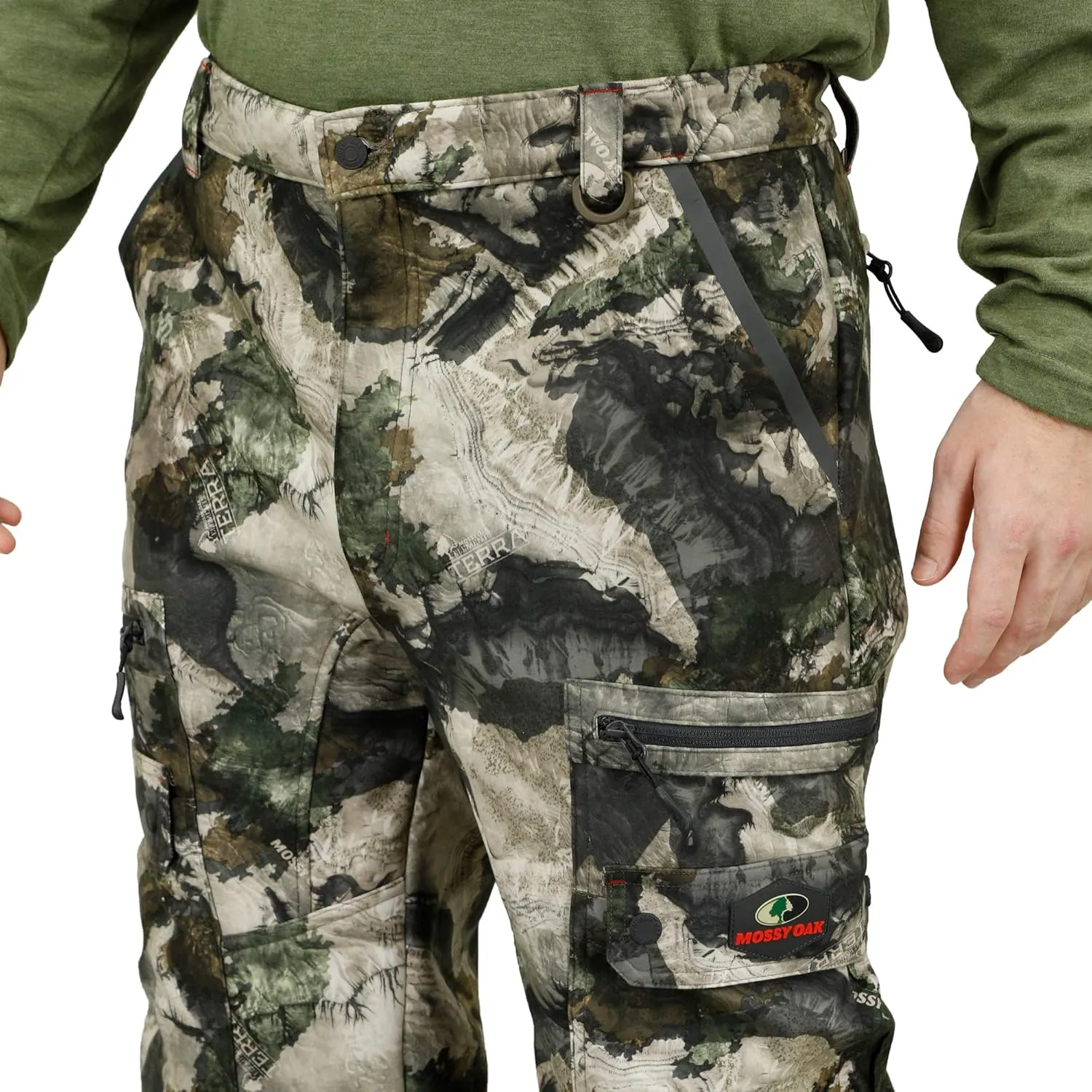Mossy Oak Sherpa Fleece Lined Camo Hunting Pants for Men