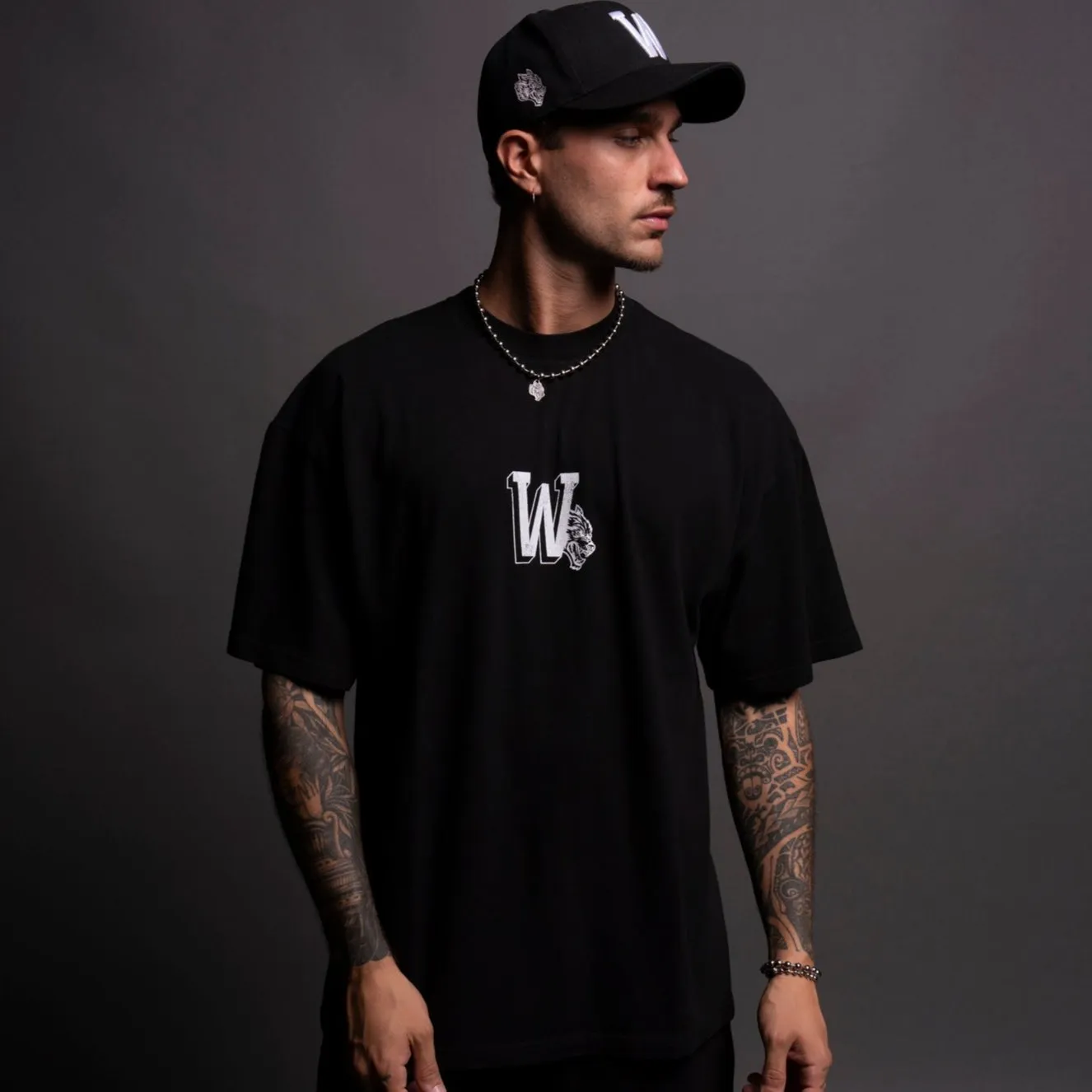 Our Stamp "Premium" Oversized Tee in Black