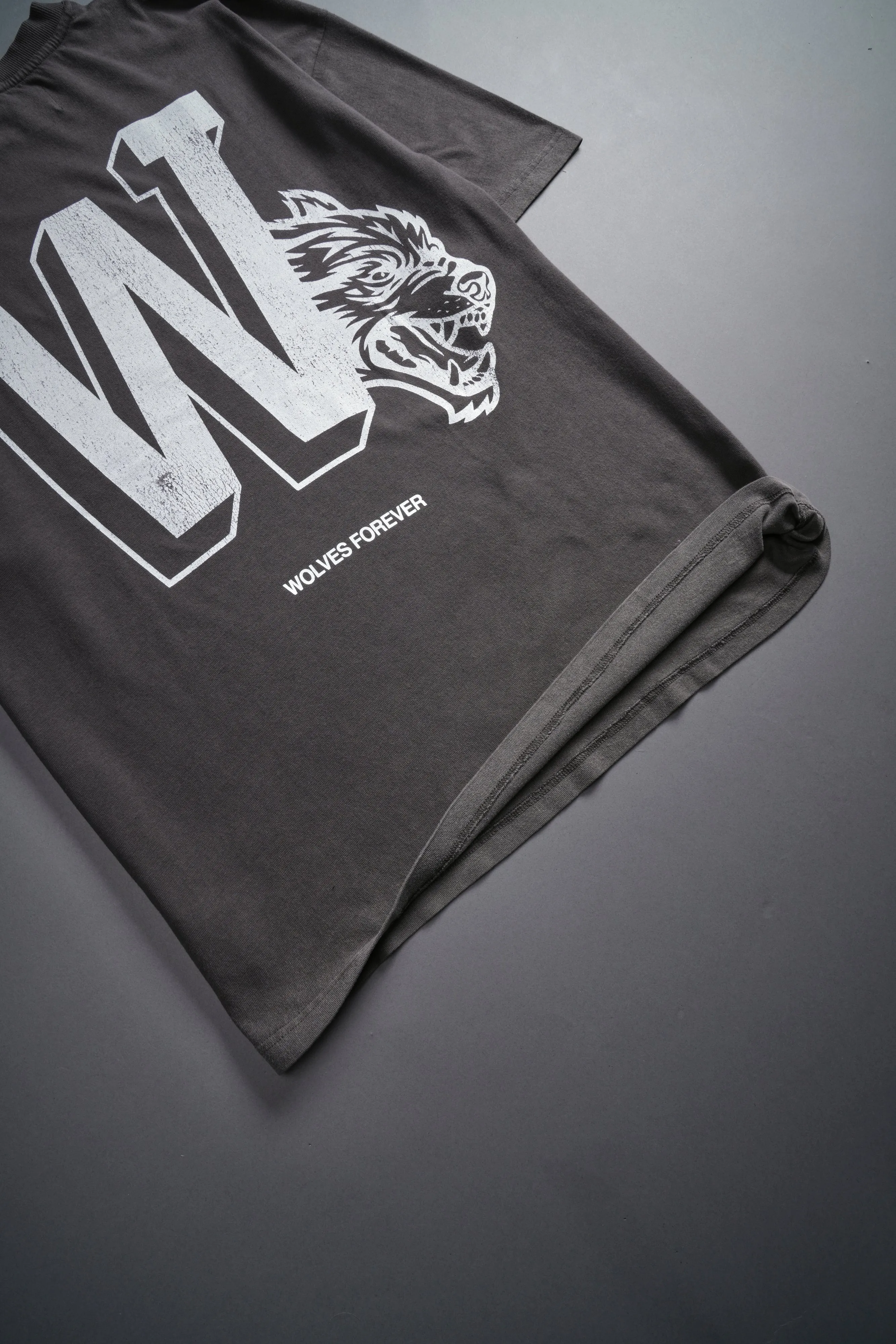 Our Stamp "Premium" Oversized Tee in Wolf Gray