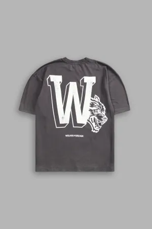 Our Stamp "Premium" Oversized Tee in Wolf Gray