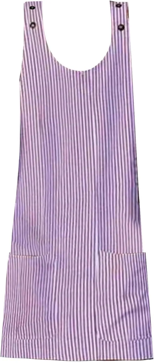 Plus Size Summer Dresses for Women 2024 Casual Striped Sleeveless Sundresses with Pockets Loose A Line Mini Dress