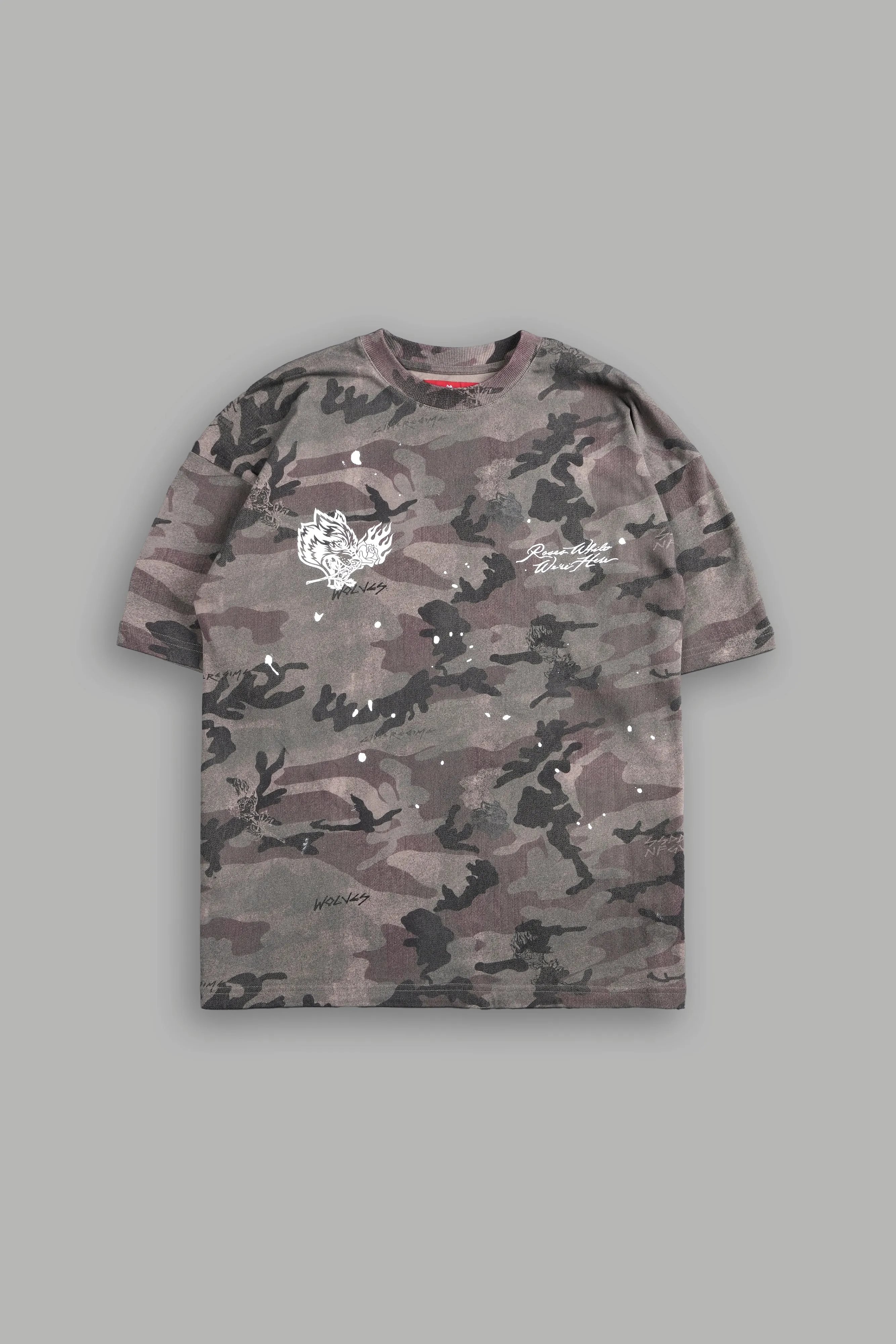 Roses While We're Here "Premium" Oversized Tee in Blooming Woodland Camo