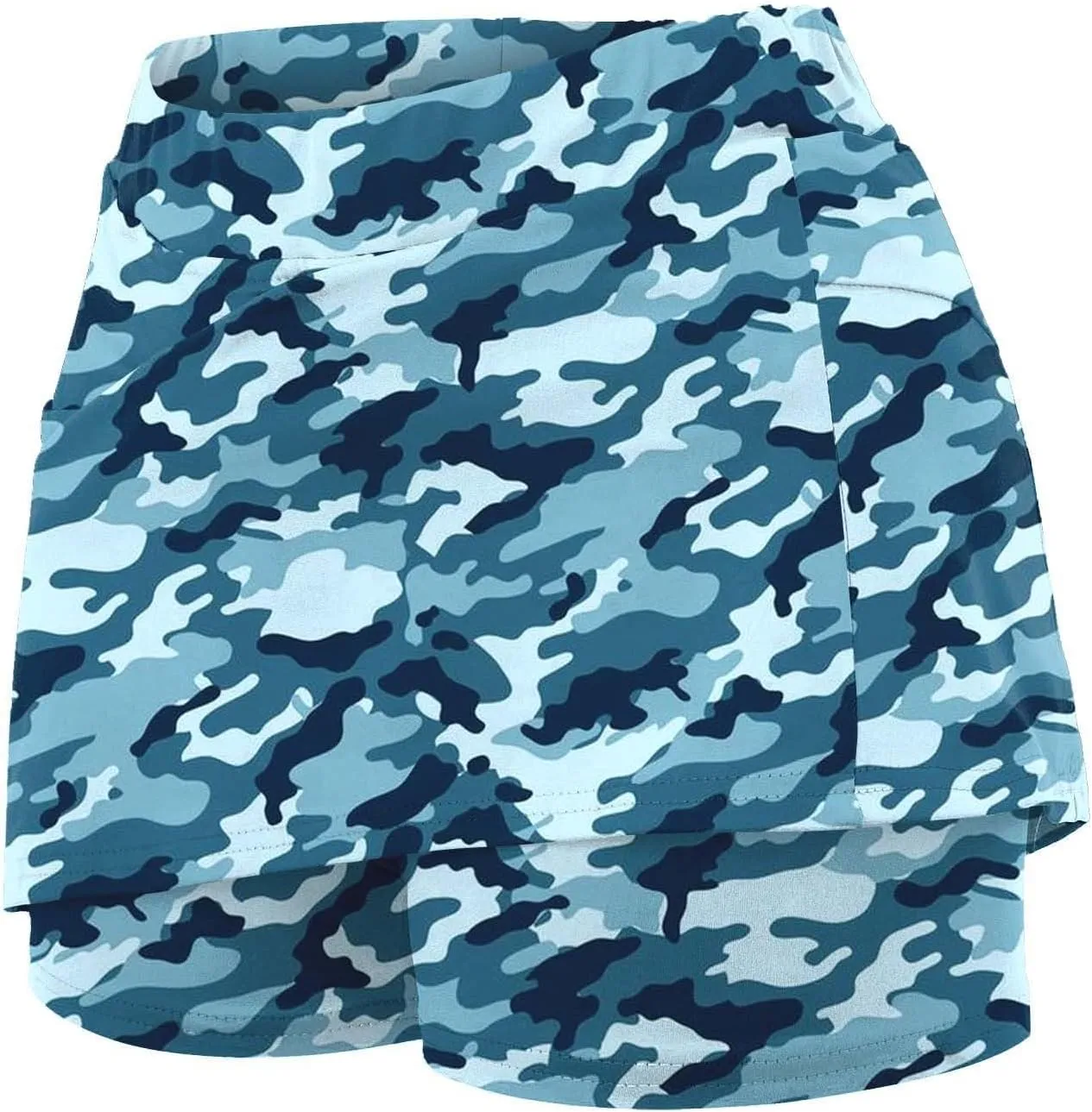 Skorts for Woman Athleisure Skirt with Pockets Camouflage Printed Mid Rise Skirts Tennis Tummy Control High Waisted