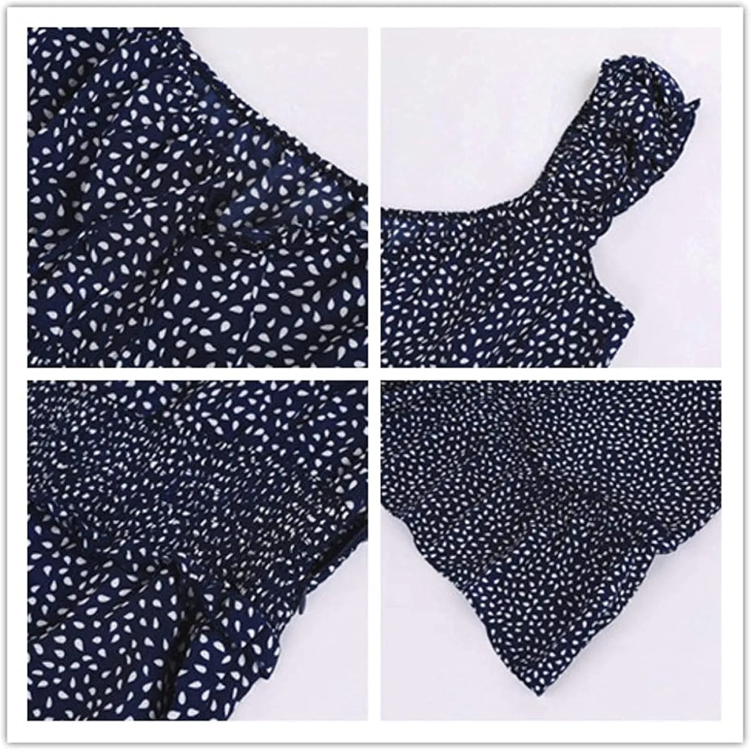 Square Neck Mini Dress for Women Short Sleeve Tie Front Smocked Dress Summer Floral Print Ruffle Vacation Beach Dress
