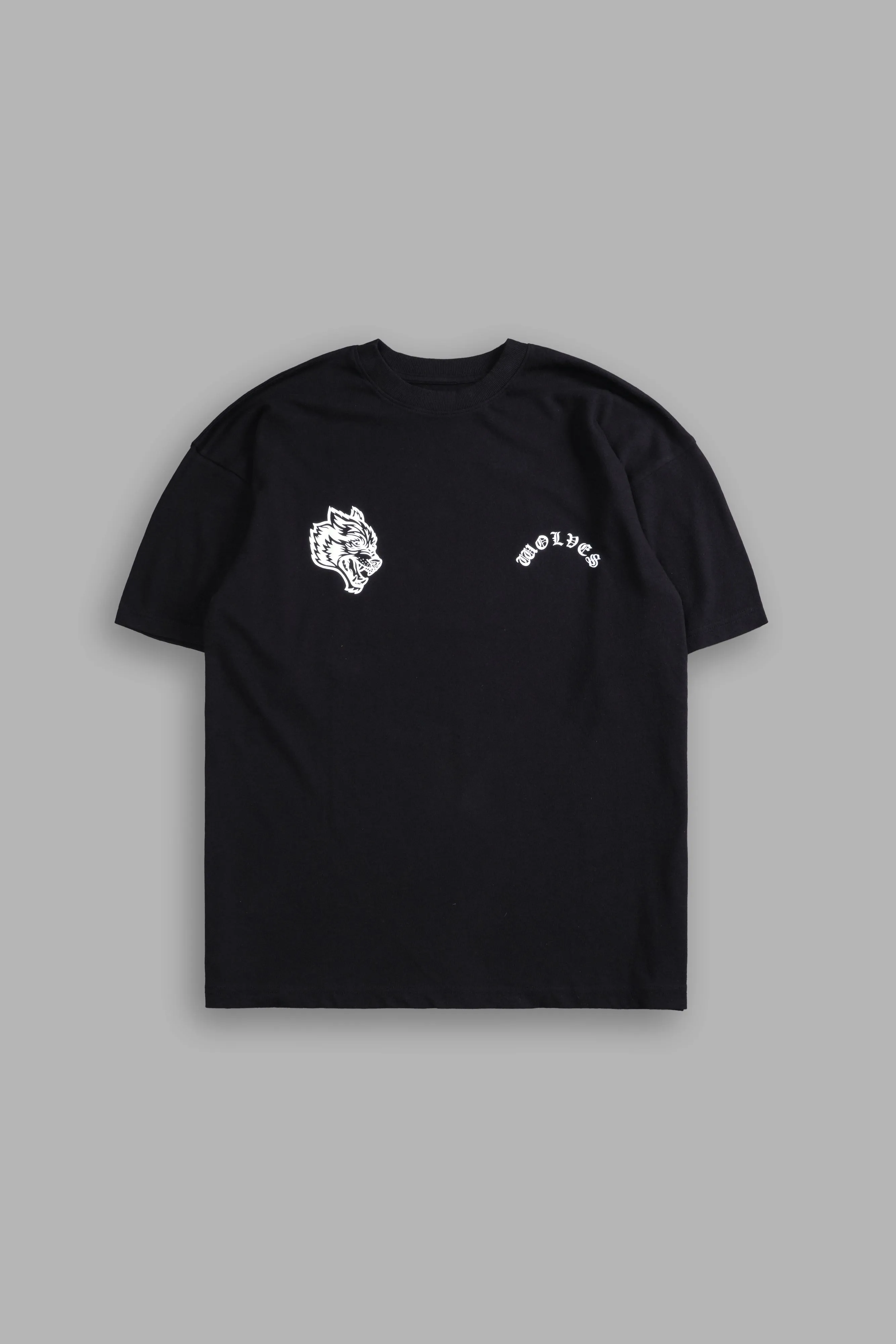 Wolf Chopper "Premium" Oversized Tee in Black