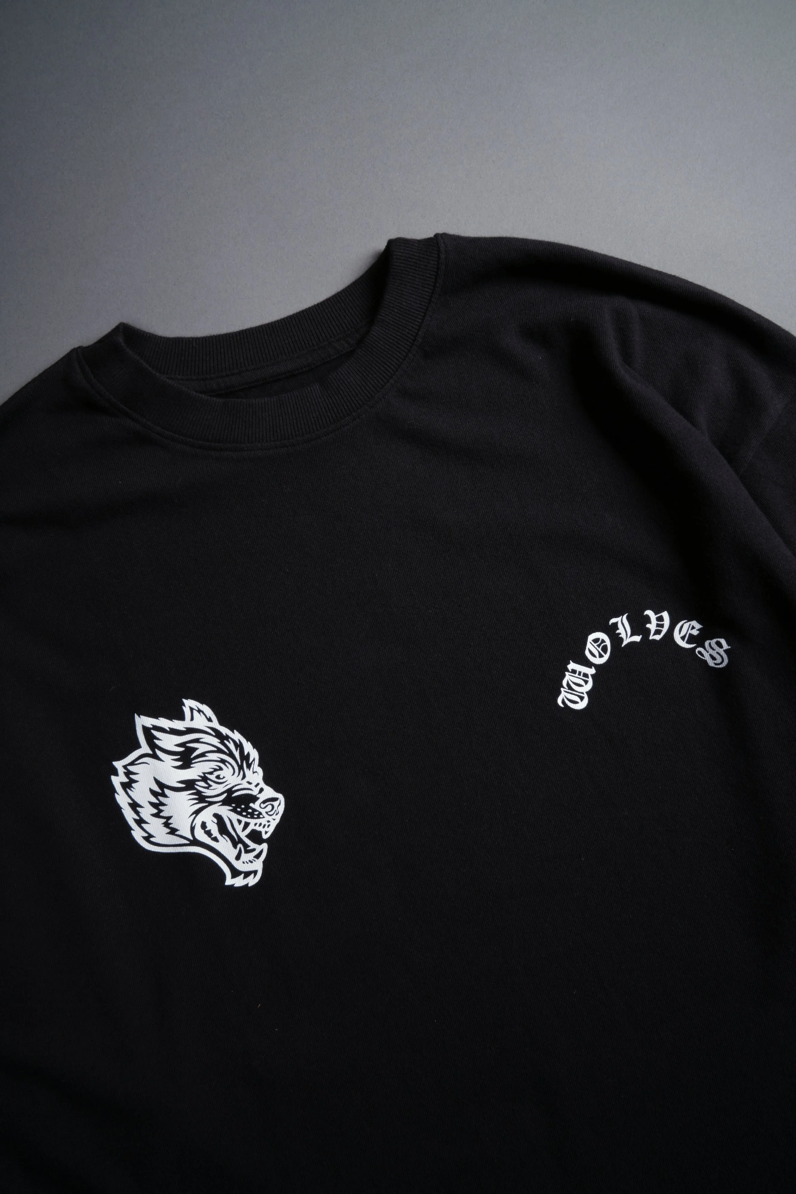Wolf Chopper "Premium" Oversized Tee in Black