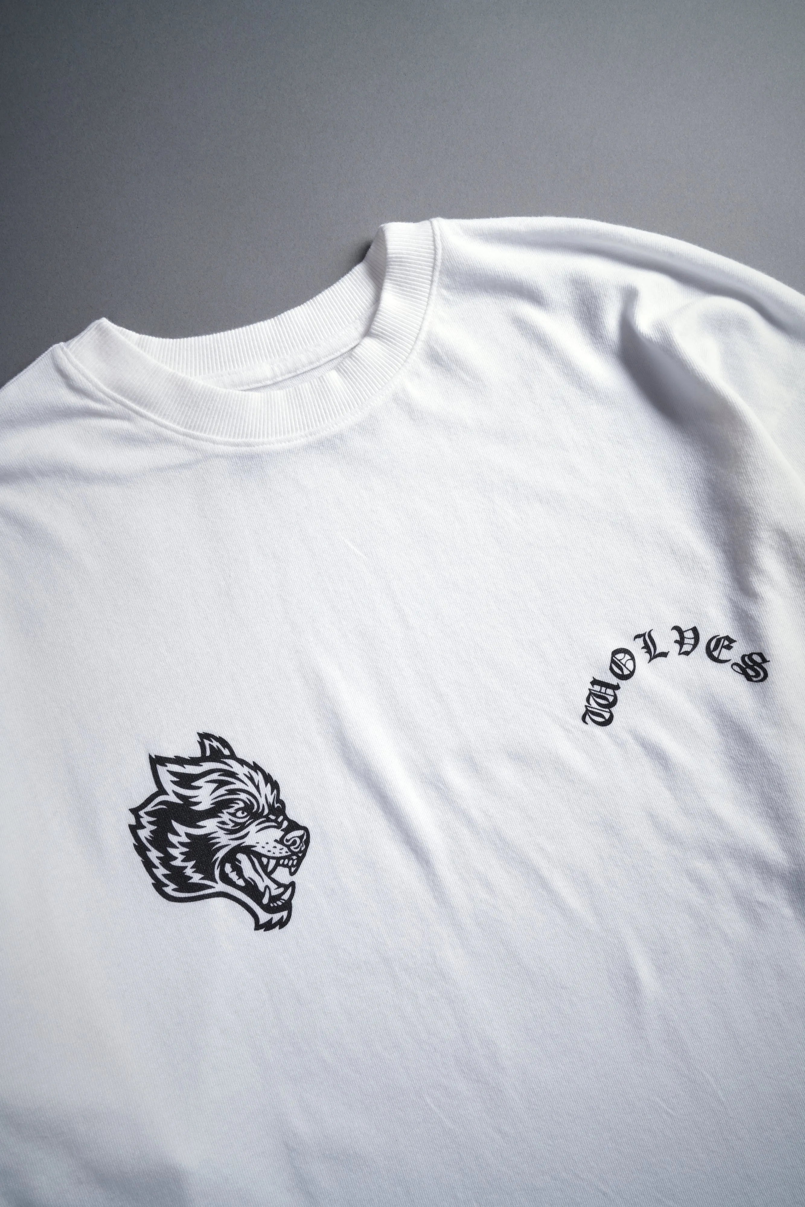Wolf Chopper "Premium" Oversized Tee in White