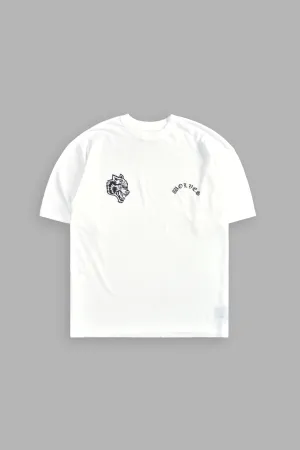 Wolf Chopper "Premium" Oversized Tee in White