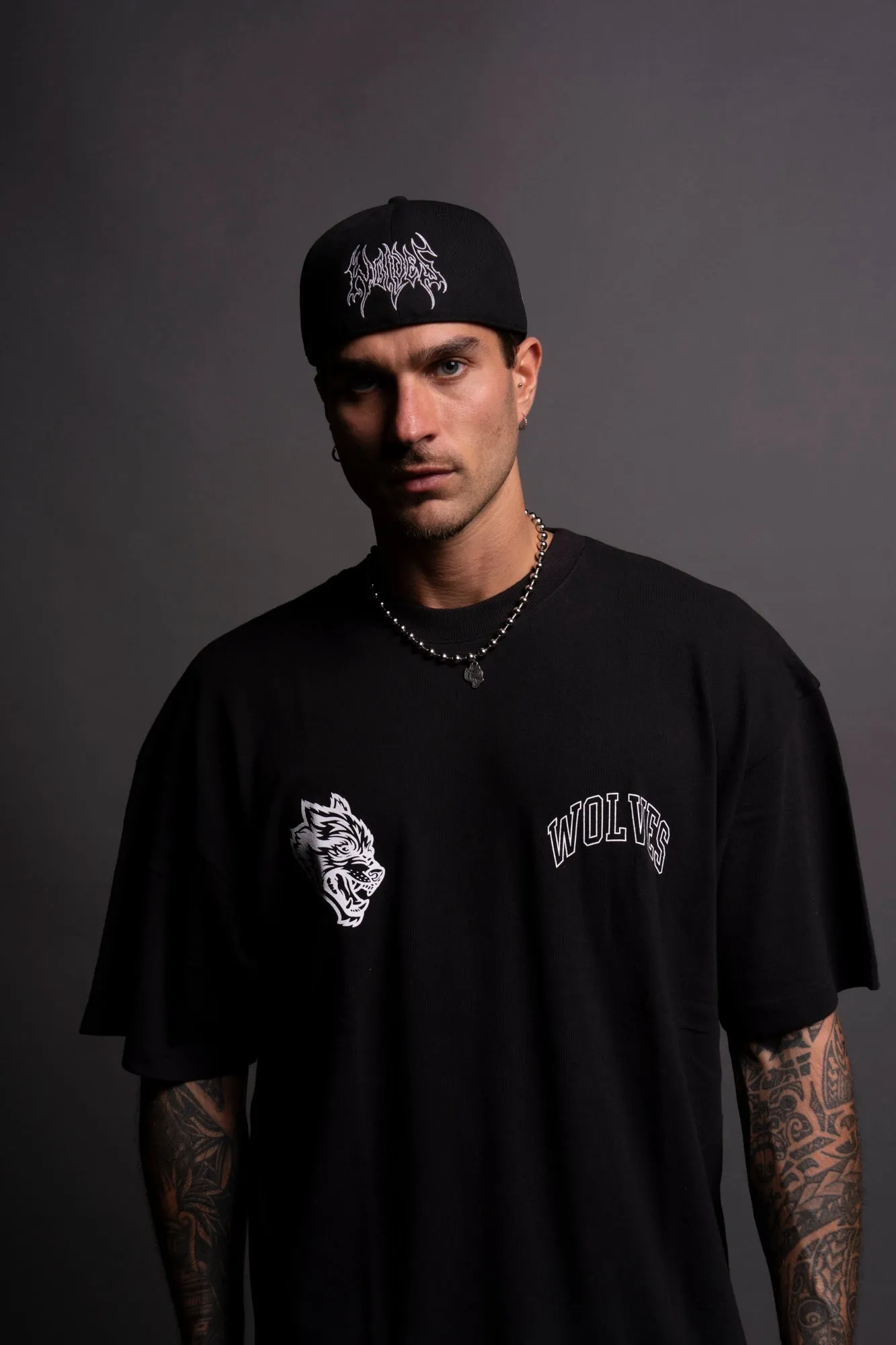 Wolf Loyalty "Premium" Oversized Tee in Black