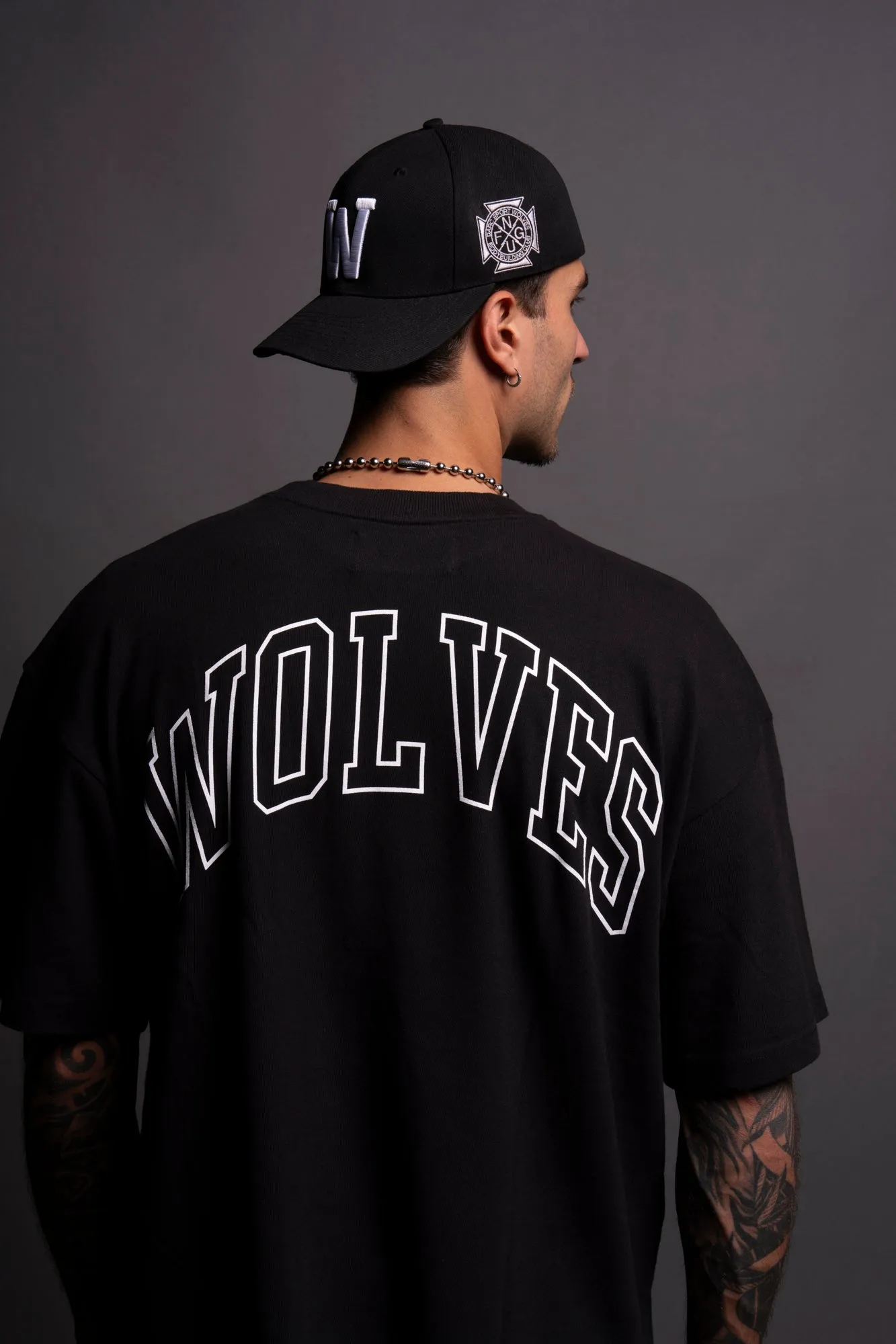 Wolf Loyalty "Premium" Oversized Tee in Black