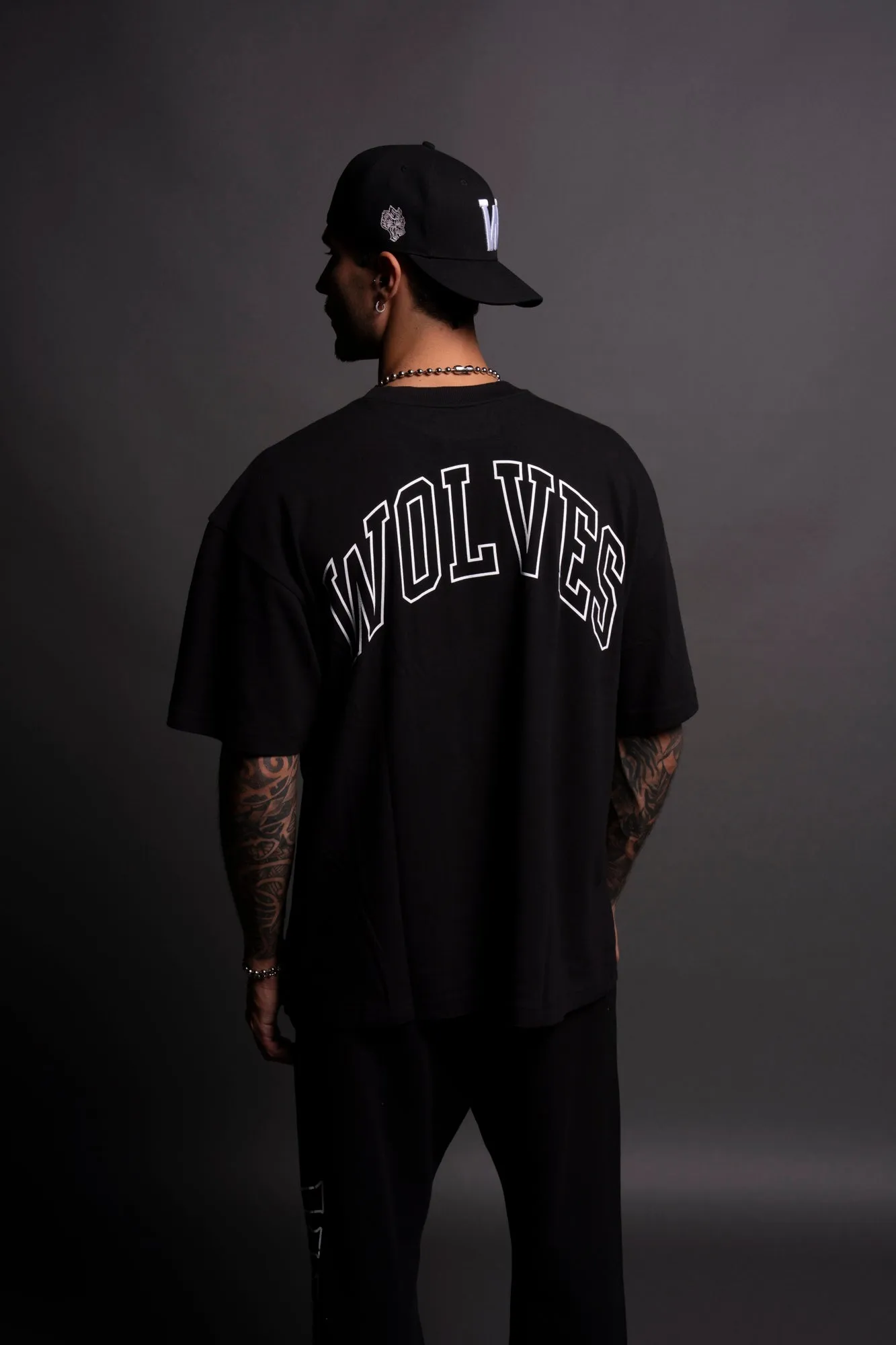 Wolf Loyalty "Premium" Oversized Tee in Black