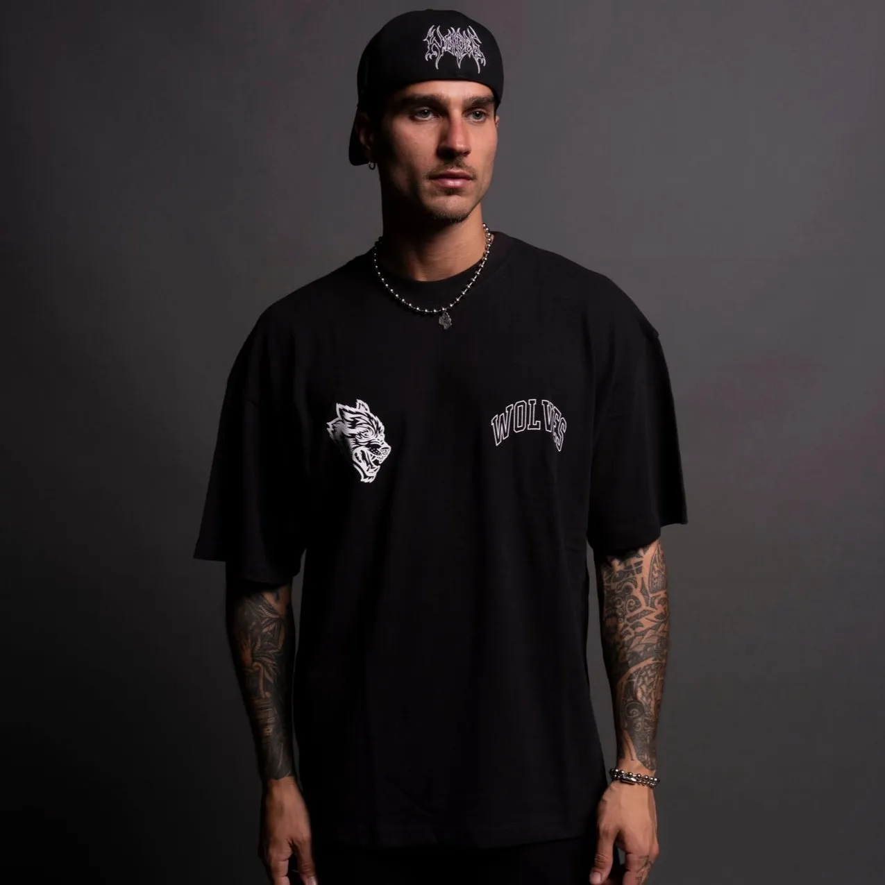 Wolf Loyalty "Premium" Oversized Tee in Black