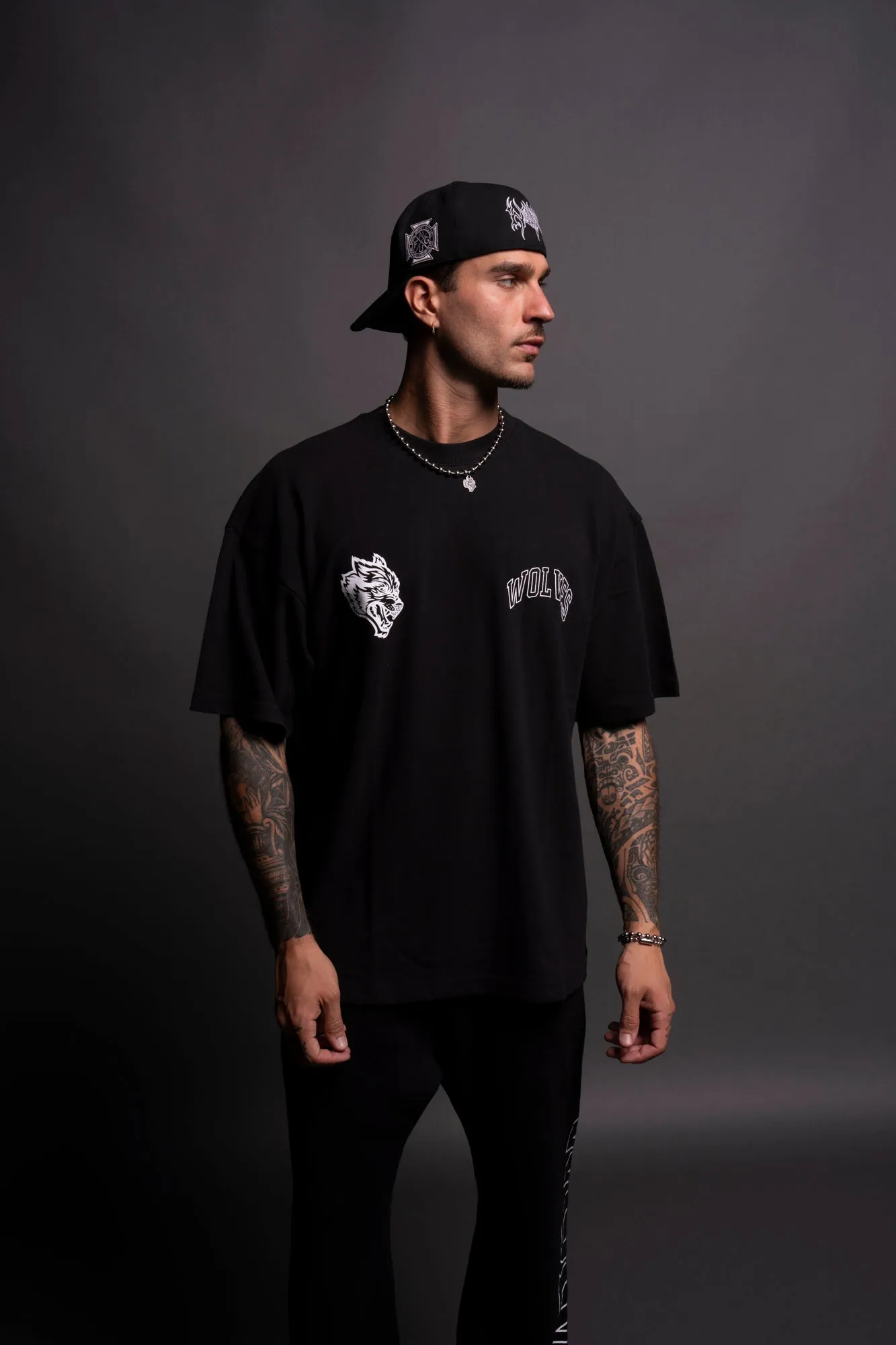 Wolf Loyalty "Premium" Oversized Tee in Black