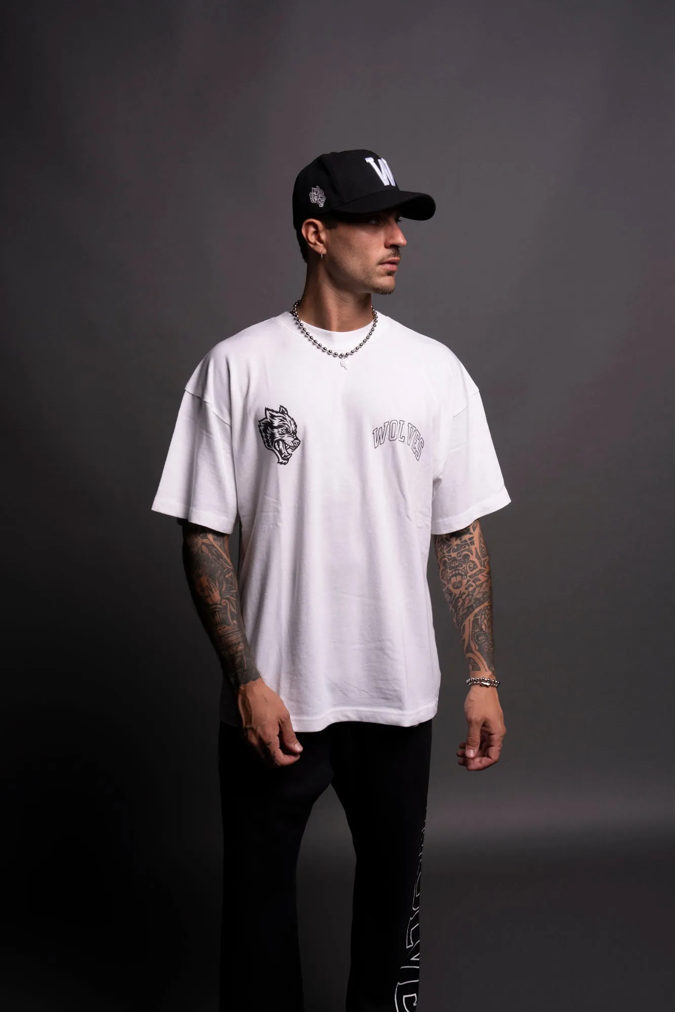 Wolf Loyalty "Premium" Oversized Tee in White