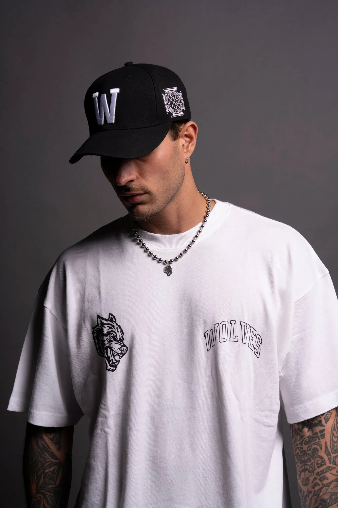 Wolf Loyalty "Premium" Oversized Tee in White