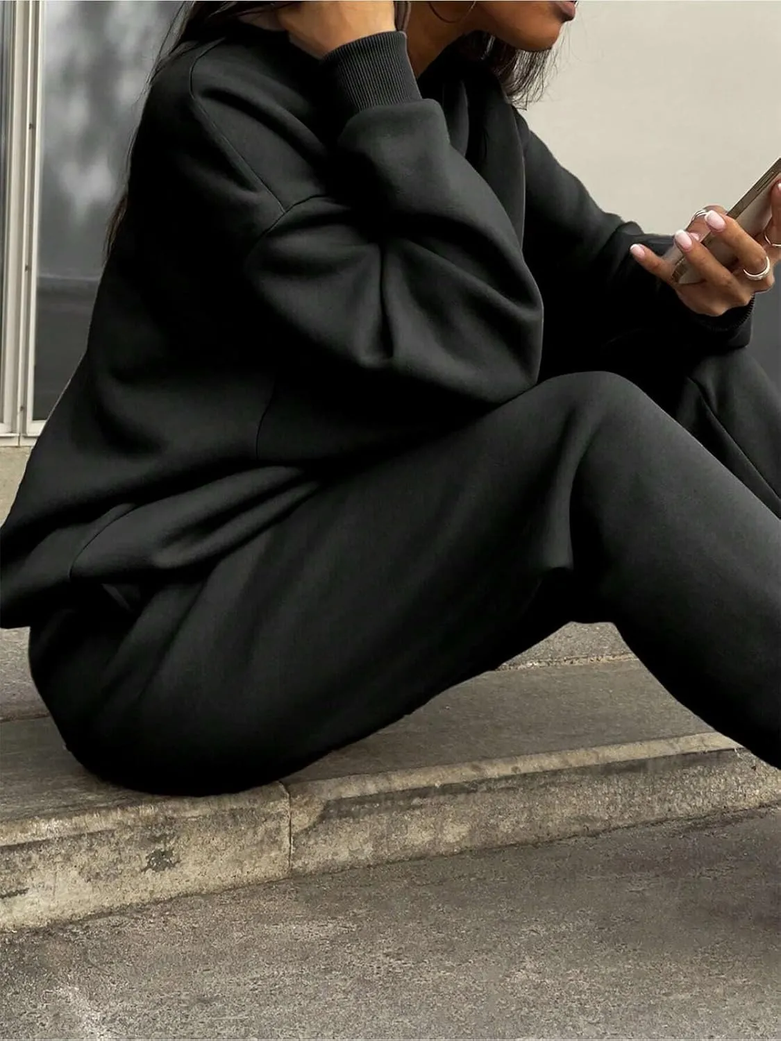 Women 2 Piece Outfits Sweatsuit Half Zip Pullover Long Sleeve Sweatshirt Jogger Pants Set with Pockets 2025 Fall