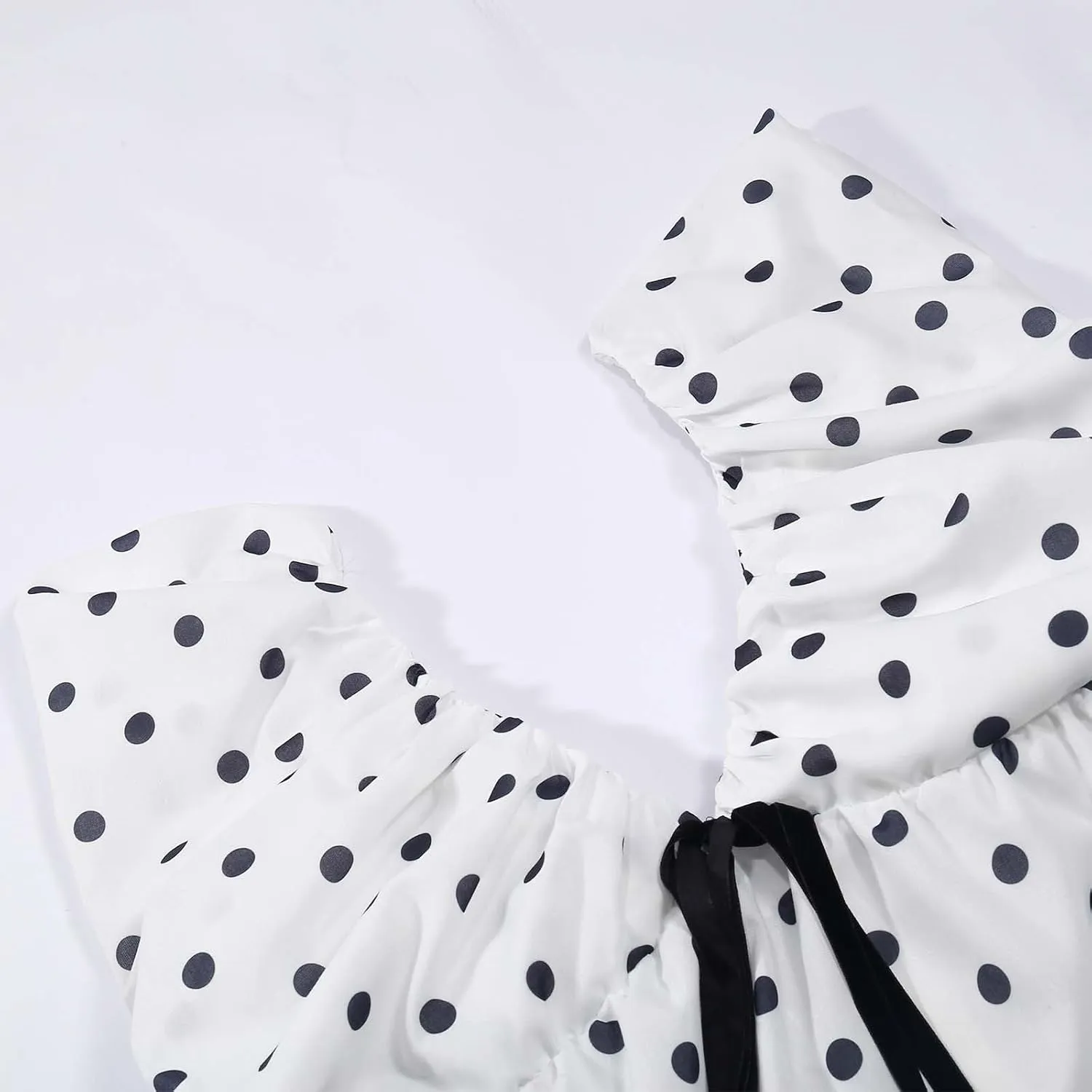 Women's Floral Print Mini Dress V Neck Puff Sleeve Short Babydoll Bow Dress Boho Floral Bow Flowy Sundresses