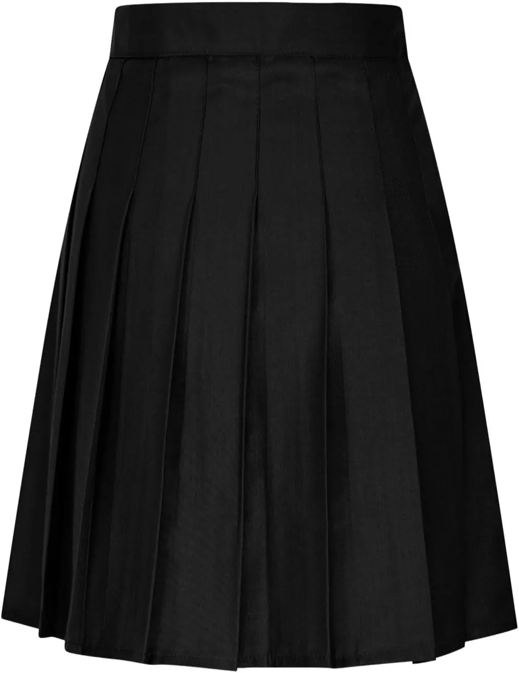 Women's High Waisted Pleated Midi Skirt, Solid Color Basic A-Line Skirts School Uniform Outdoor Sports Tennis Skirt