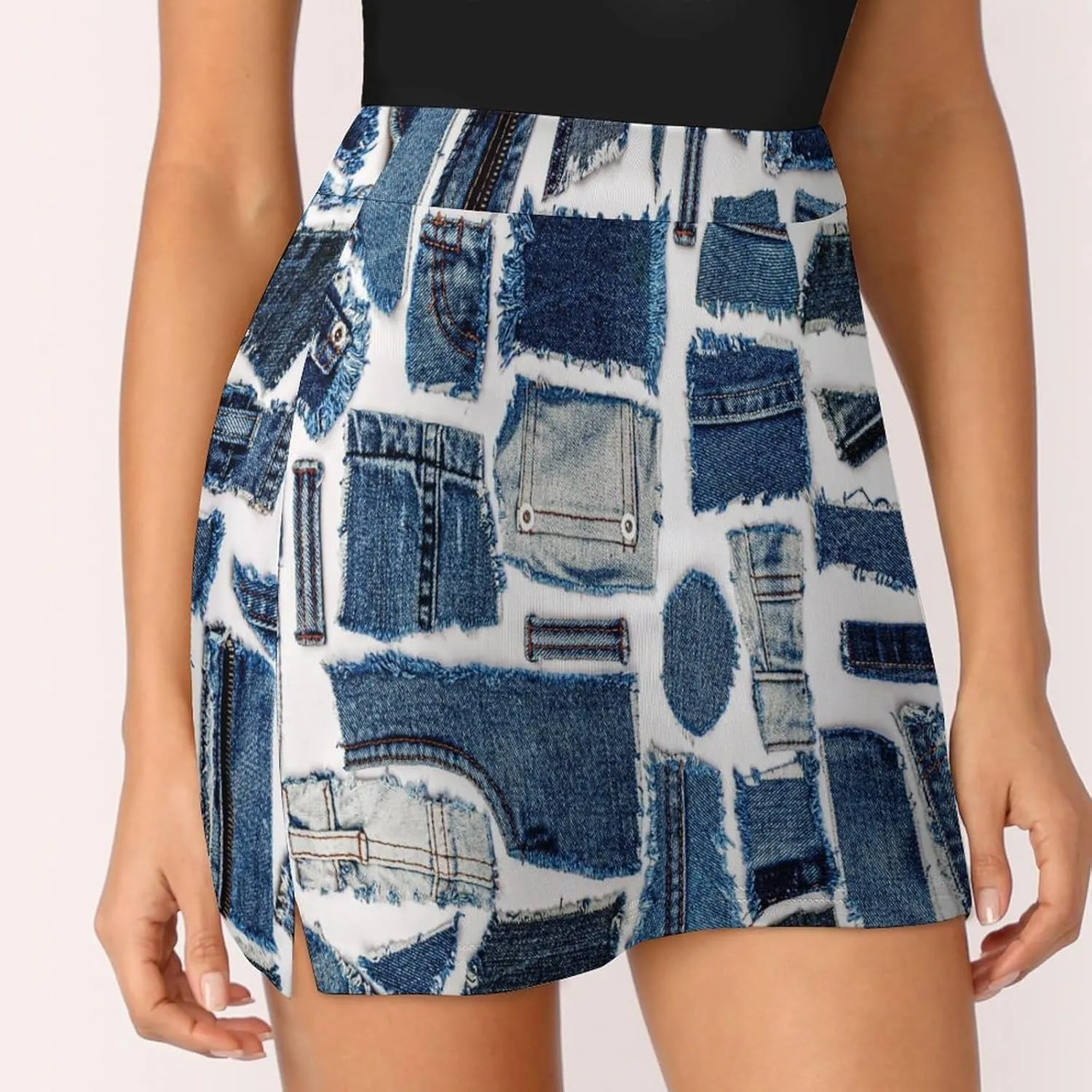 Women's Tennis Skirt Anti-Peek Workout Skorts with Built-in Shorts Pocket for Gym Golf Running
