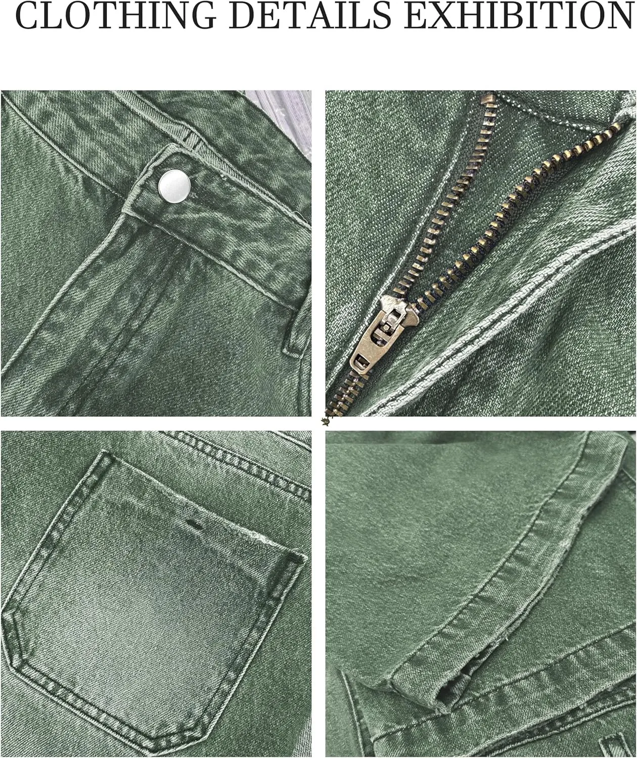 Womens Wide Leg Jeans - Baggy Loose Boyfriend Denim Pants