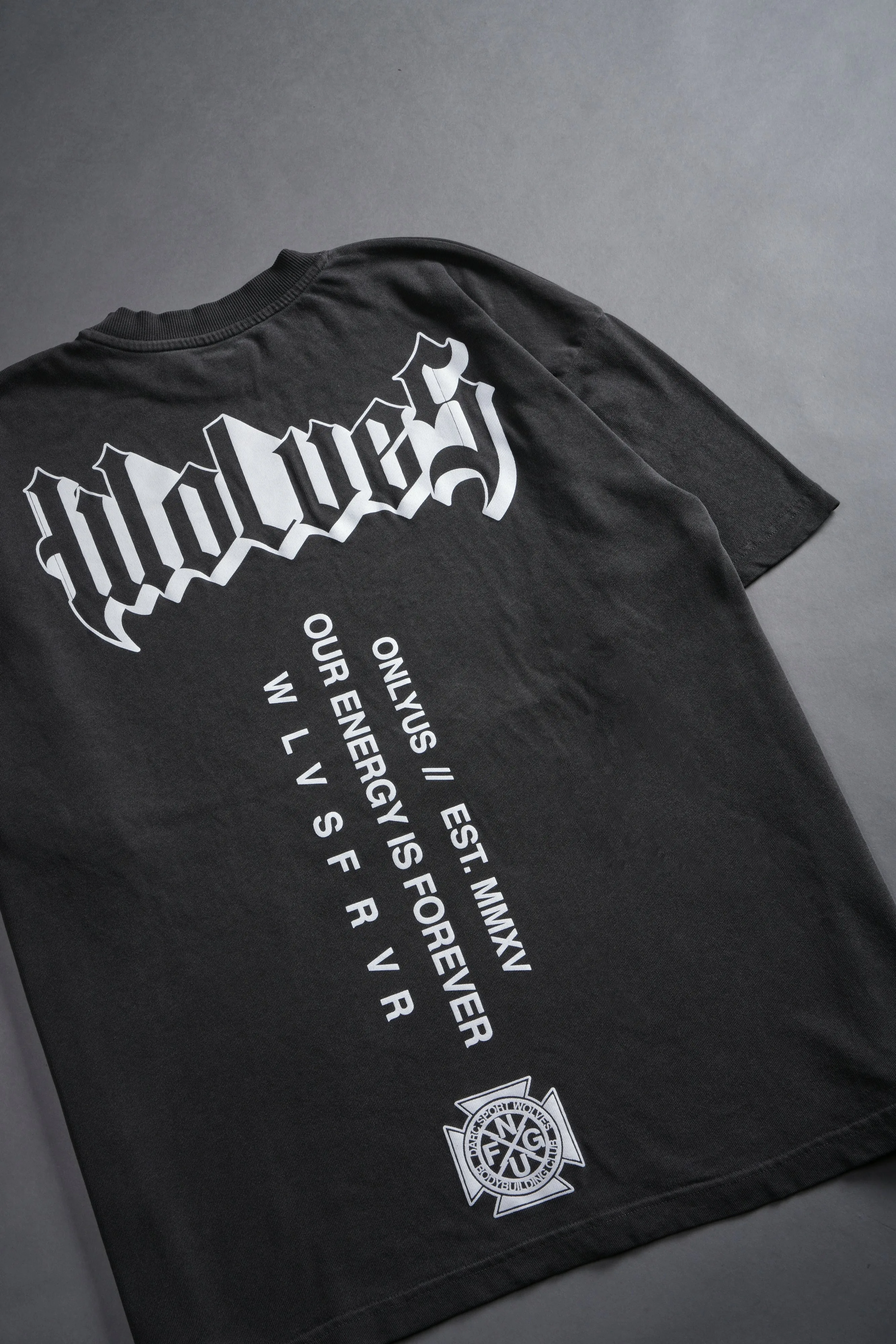 World Of Darcness "Premium" Oversized Tee in Wolf Gray